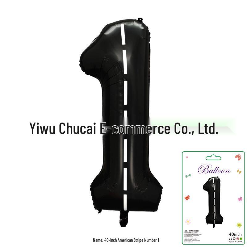 Décoration Bandeau Rayé à Carreaux Vache Dégradé 40" - Grand Chiffre pour Scène de Fête d'Anniversaire de Bébé