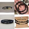 Elegant Copper Bead Bracelet With Micro Paved Zirconia Crown For Couples And Gift Giving