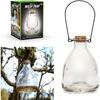 1x WASP TRAP Catcher Bouteille En Verre Avec Support En Métal Traditionnel Attrayant Suspendu Pot De Miel Design Insecte Catcher
