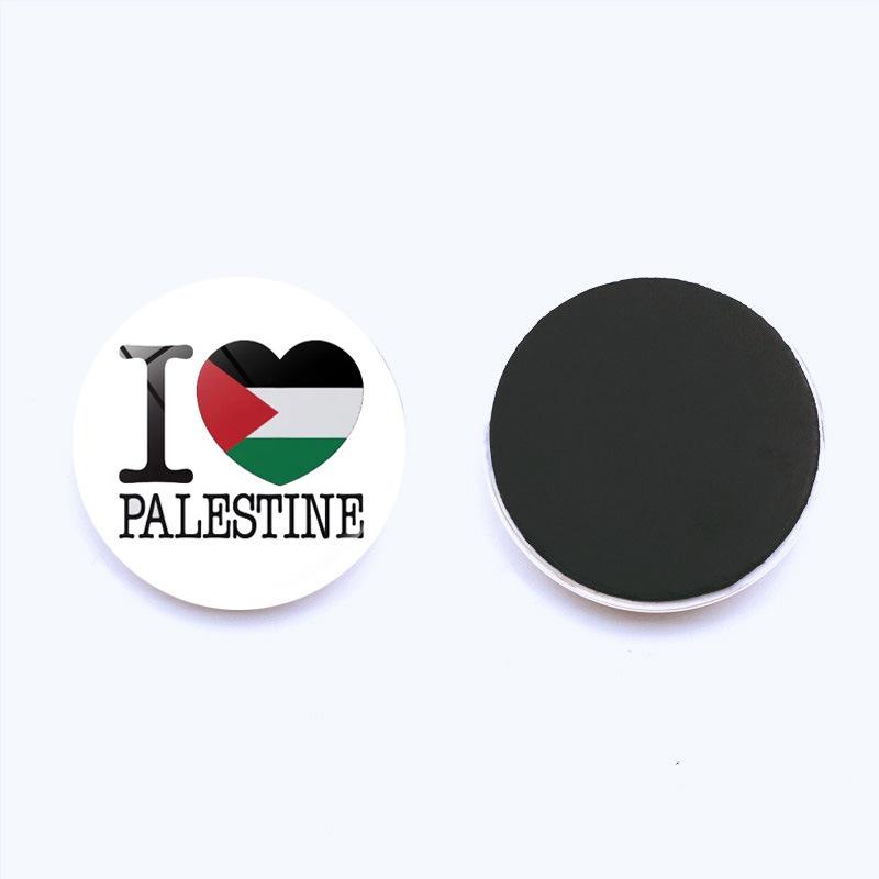 Adesivo Magnetico per Frigorifero Bandiera Palestina 25mm Piccolo Decorativo Vetro di Cristallo
