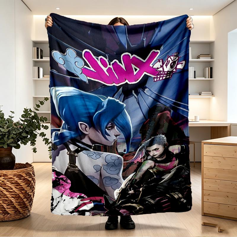Jinx Print Blanket - Soft & Comfortable, for Bedroom, Travel, Sofa, Home Decoration - Birthday Christmas Gift for Friend