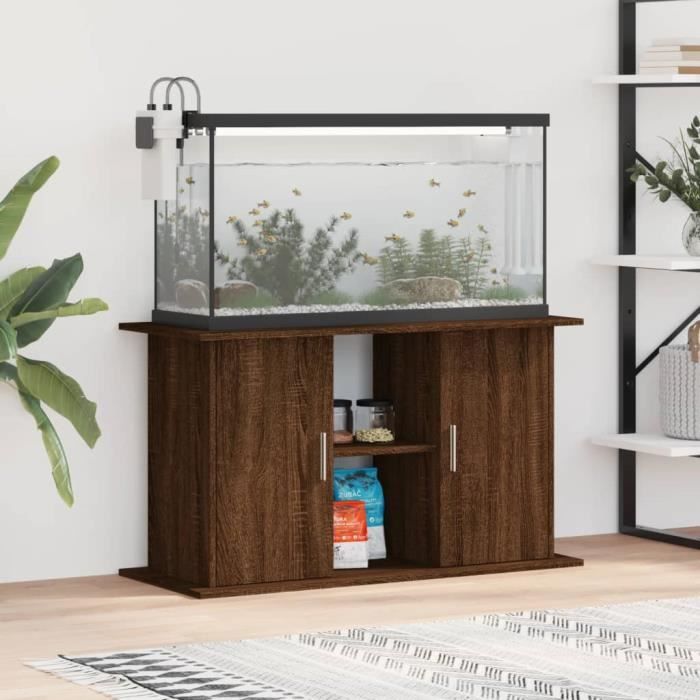 VidaXL Support d'aquarium chêne marron 101x41x58 cm bois d'ingénierie 833614