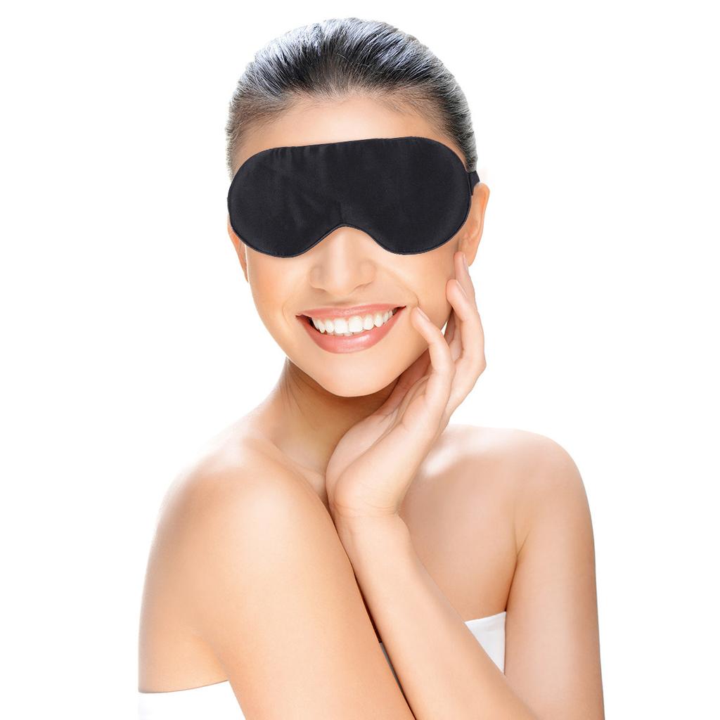 1Pcs Silk Sleep Eye Mask Soft Breathable Eyeshade for Men Women Travel Hotel Night Use Comfortable Eye Patch