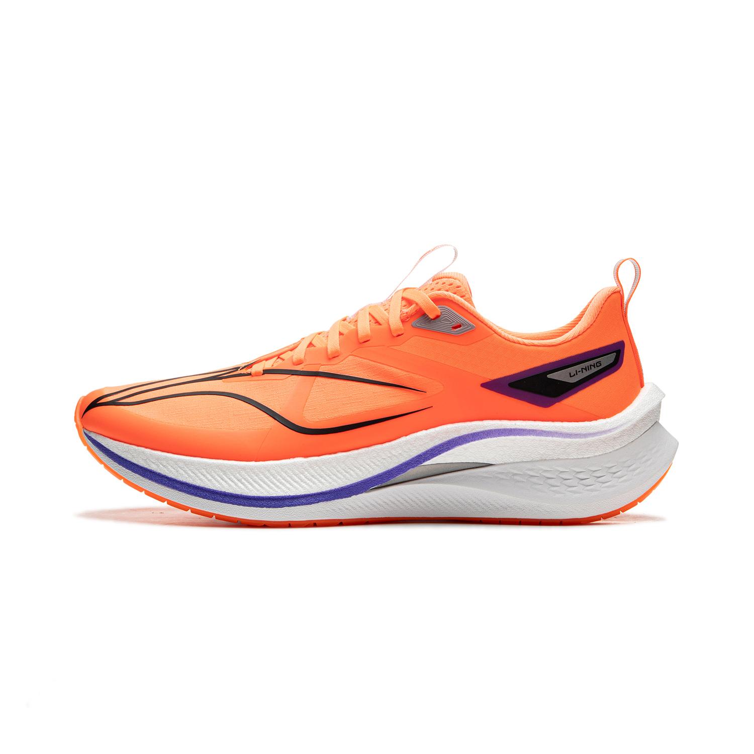 

LiNing Red Hare 7 Pro Shock Absorbers Slip Resistant Low top Marathon Running Shoes Men s Orange 43