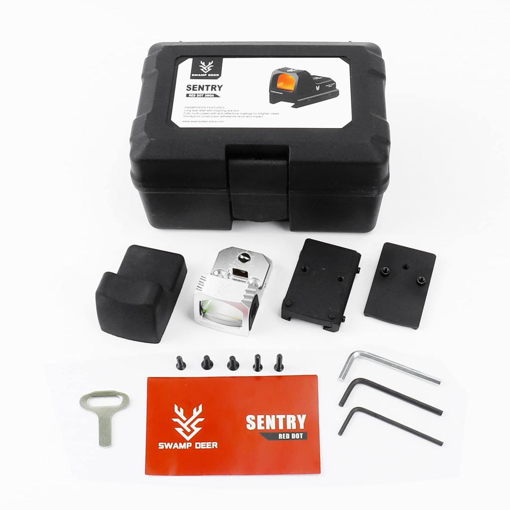 SWAMP DEER OPTICS 1x24 Mini Dot Sight, Open Dot Sight, Compatible with 20mm Rails, Airsoft Sight (SL)