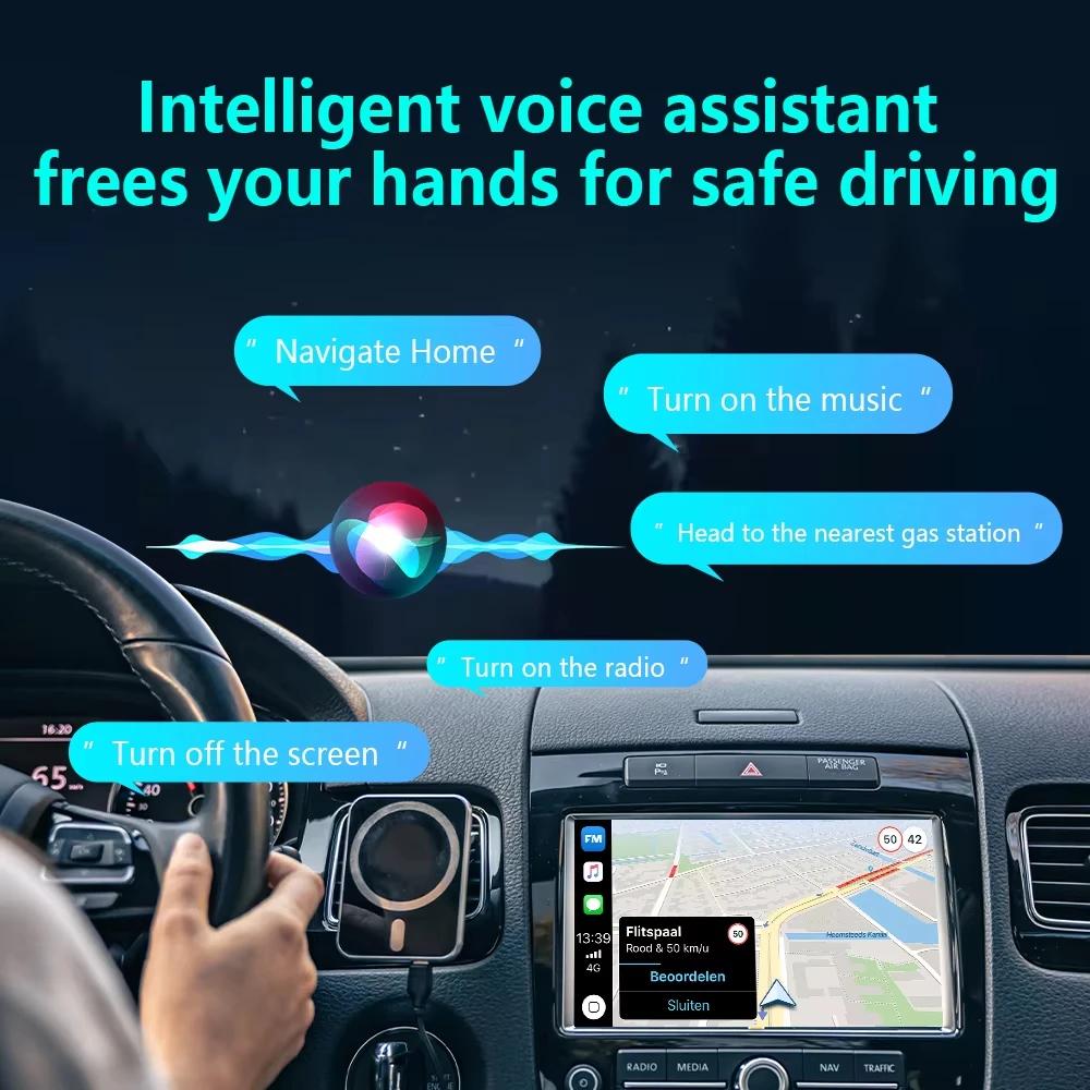 4-in-1 Wireless Carplay Adapter Android Auto Connect Airplay Mirror Link Screen USB Plug To Play for Apple and Android CarPlay