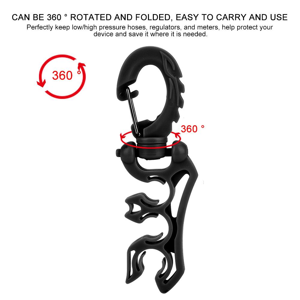 Keep Diving Underwater Diving Hose Holder Clip Buckle Hook Black
