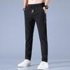 Ice Silk Pants Men's Summer Thin Business Casual Pants Elastic Breathable Straight Sports Trousers Are Hot-selling