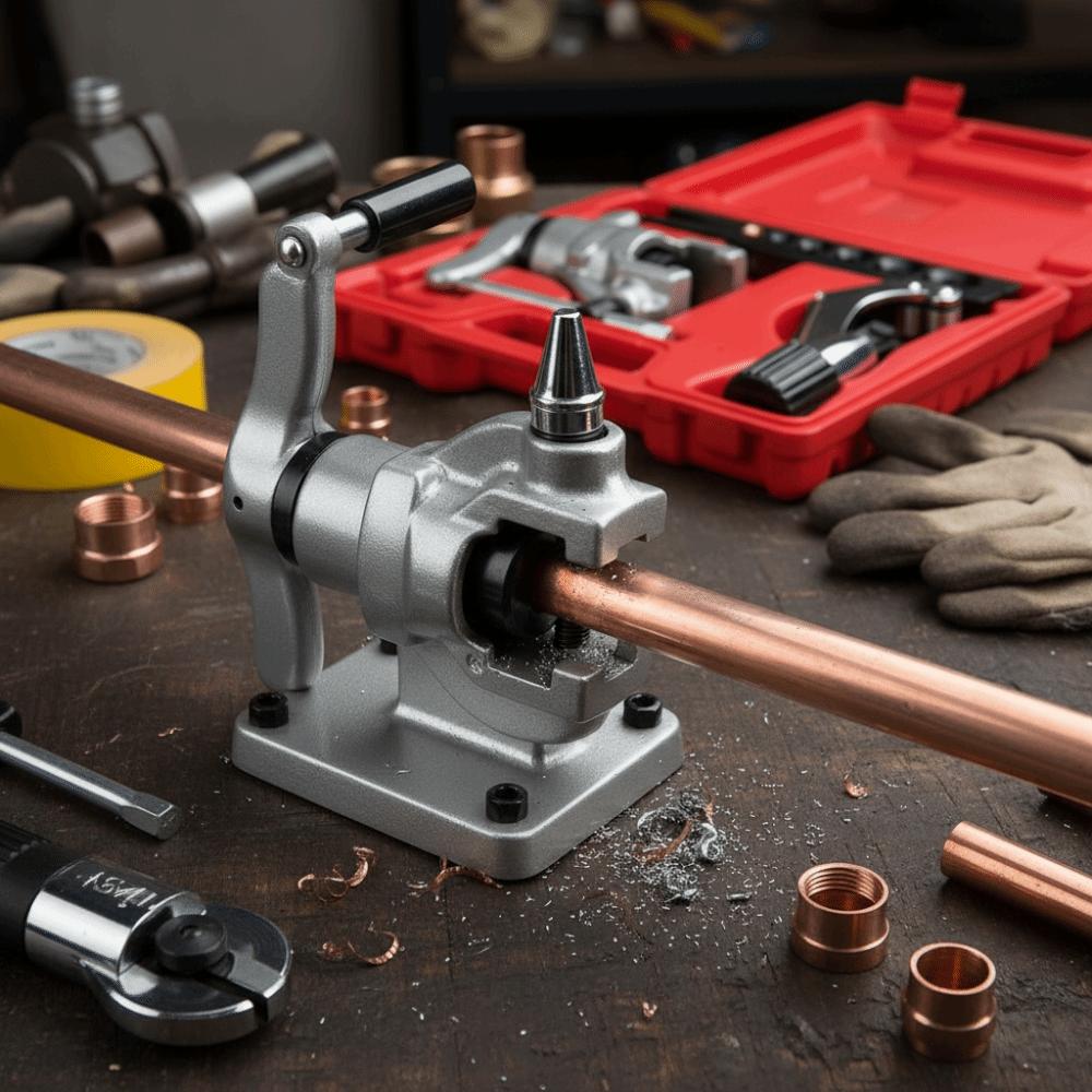 6-Hole Design Eccentric Tube Expander Single Clamp Plate Heavy Duty Copper Pipe Flaring Tool Inch/Metric Manual Operation