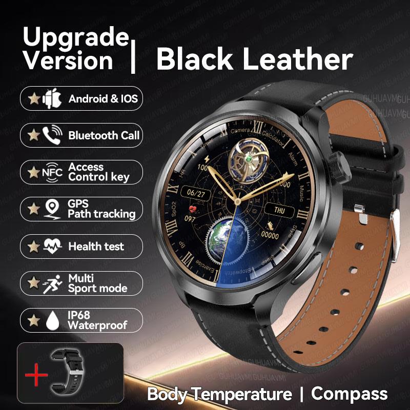 New Brand Global Version Smart Watch 1.85"AMOLED GPS Track Bluetooth Call 410mAh Battery NFC IP68 Waterproof Smartwatch Men