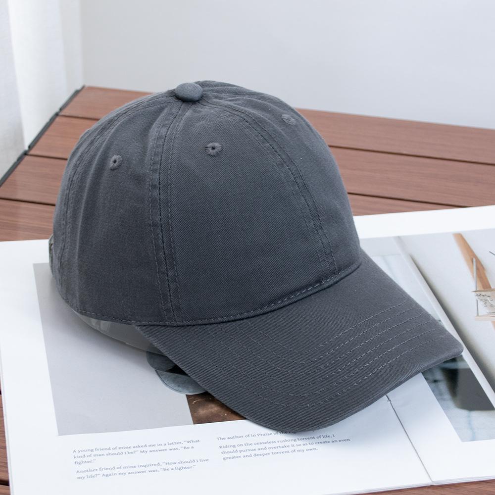 High-quality Pure Cotton Light Board Solid Color Versatile Baseball Cap for Men and Women Soft Top Casual Big Head Circumference Showing Face Small C