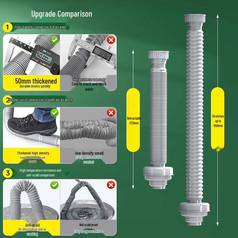 Haili PP Telescopic Kitchen Sink Drain Pipe
