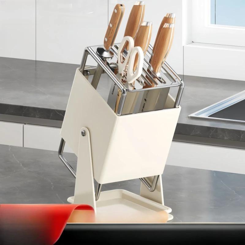 Stainless Steel Rotary Tool Holder Household Kitchen Countertop Shelf Tool Supplies Storage Holder Tool Holder Finishing Holder