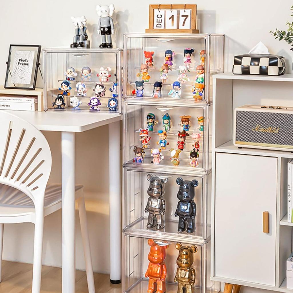 Przezroczysty Akrylowy Ekspozytor Kolekcjonerski UV Magnetyczny Przechowywanie na i Małe Przedmioty Etui, Etui, Półka, Etui, Ochrona, Możliwość Układania w Stos, Drzwi, Etui/Pudełko Zabawki,