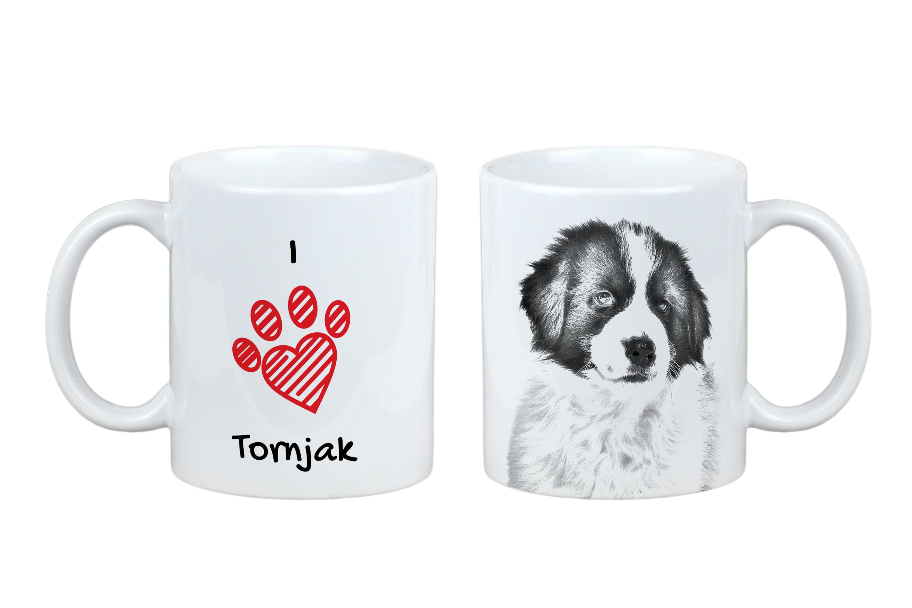 

Tornjak, Bosnian And Herzegovinian - Croatian Shepherd Dog - cup with a dog, cute cup with graphics, a gift with your photo from the Art-Dog brand білий