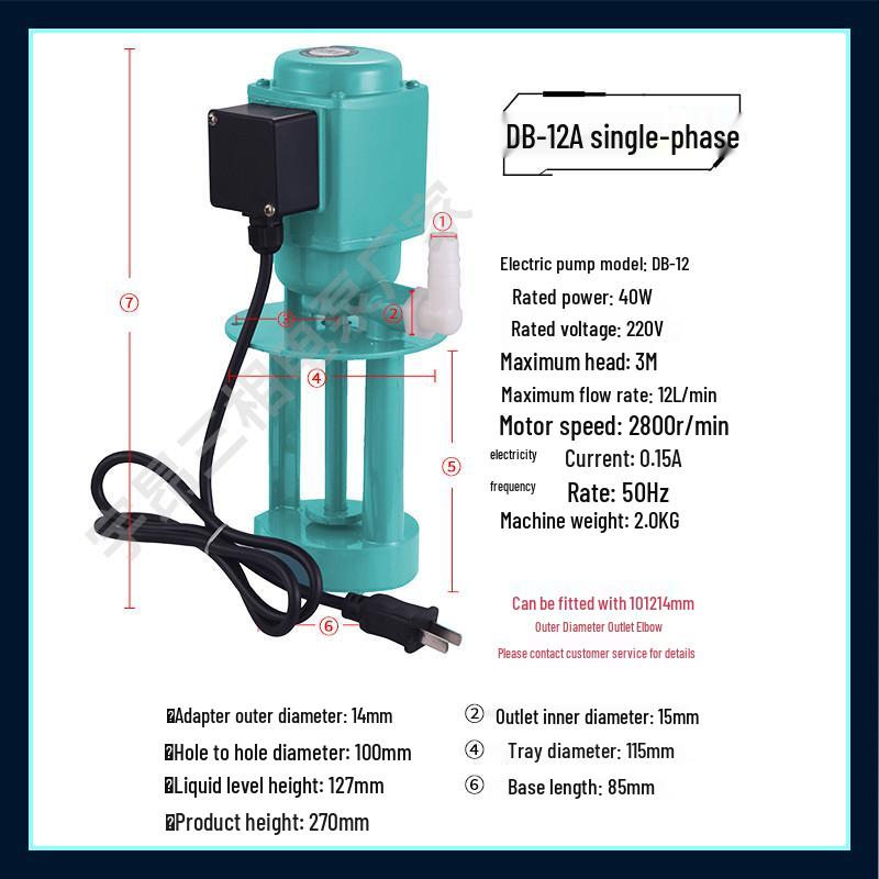 Trójfazowa elektryczna pompa oleju i wody do frezarek i tokarek - Model 120