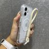 Per Custodia Trasparente con Cinturino da Polso per For Iphone 16 1 14 17 Pro Max Plus 12 13 11 17 Air Lanyard Armor Cover Rigida Antiurto