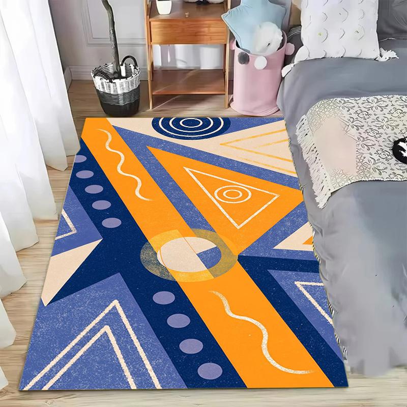 Cartoon Starry Sky Space Pattern Carpet Non-slip Floor Mat Kids Bedroom Rug Cute Colorful Home Decoration Living Room Nursery