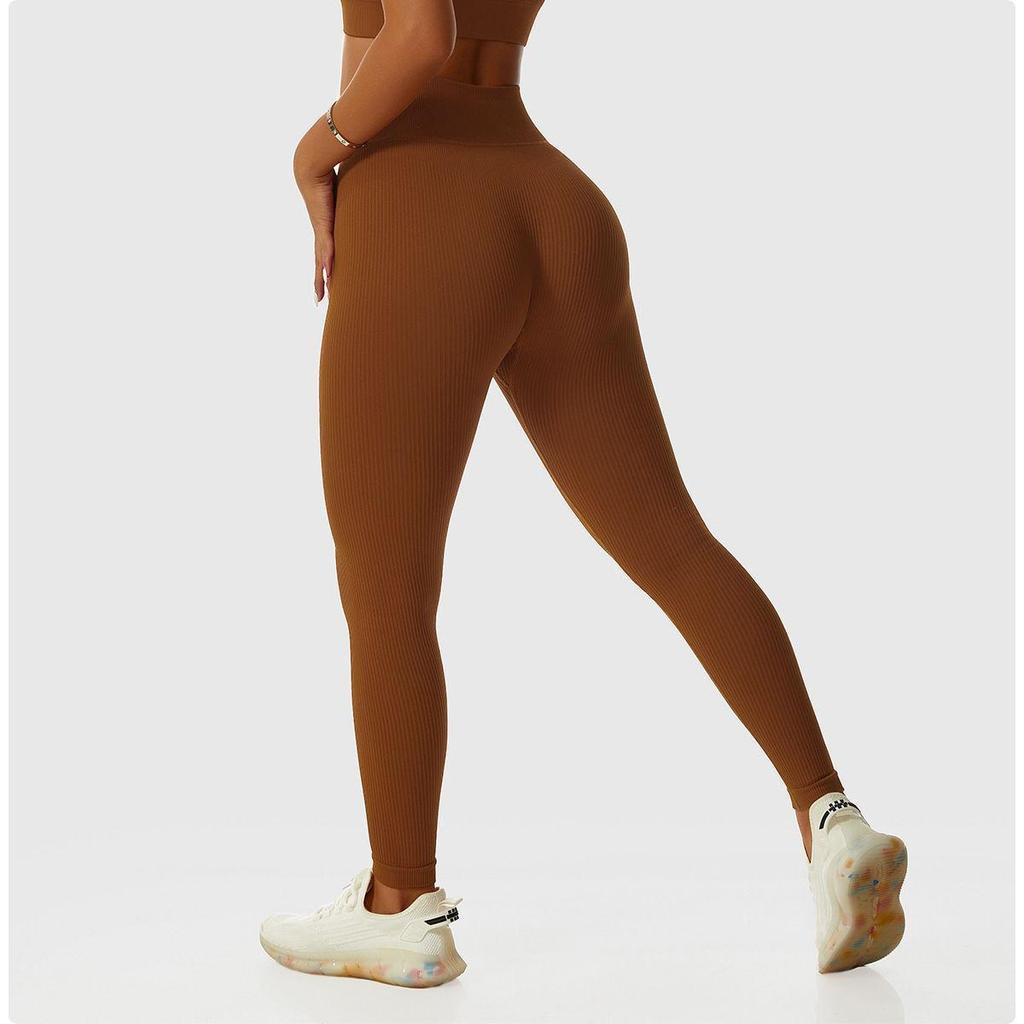 Women's High-Waist Seamless Yoga Shorts: 9-Point, High Elastic, Hip-Lifting Design