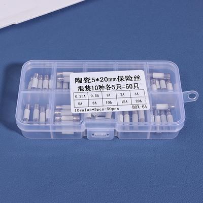 100 Stücke Keramik Sicherungspatrone 5 Mm x 20 Mm Träge Schlag T 0,25 A 0,5 A 1 A 2 A 3 A 5 A 8 A 10 A 15 A 20 A 250 V Keramiksicherung