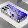 Textured Abstract Blue Light Neon Honeycomb Pattern  Phone Case for iPhone17promax  16 15 14 13 12ProMax 11 11Pro