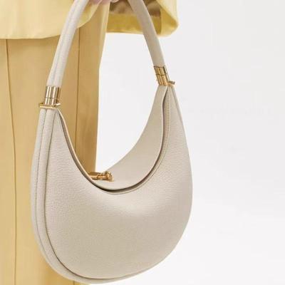 Bolsa de Mão Média Crescent PU Axilar - Bolsa Feminina da Moda de Ombro e Transversal