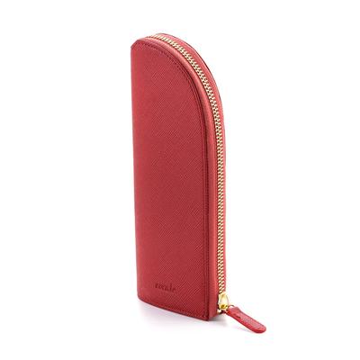 Corale Standing Pencil Leather Pencil Case for Stylish and Stylish Case, Women, (Dark Red)