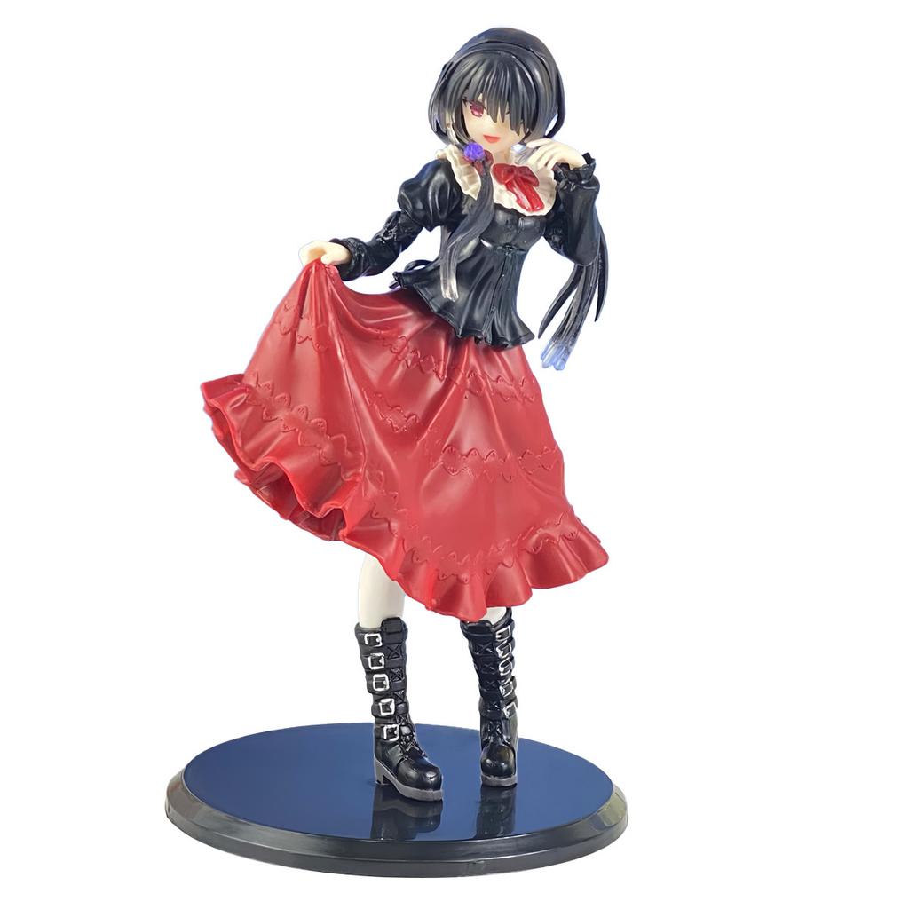 Original 18cm Tokisaki Kurumi PVC Action Figure Collection Casual Outfit Model Toys Children's Ornament Doll Gifts