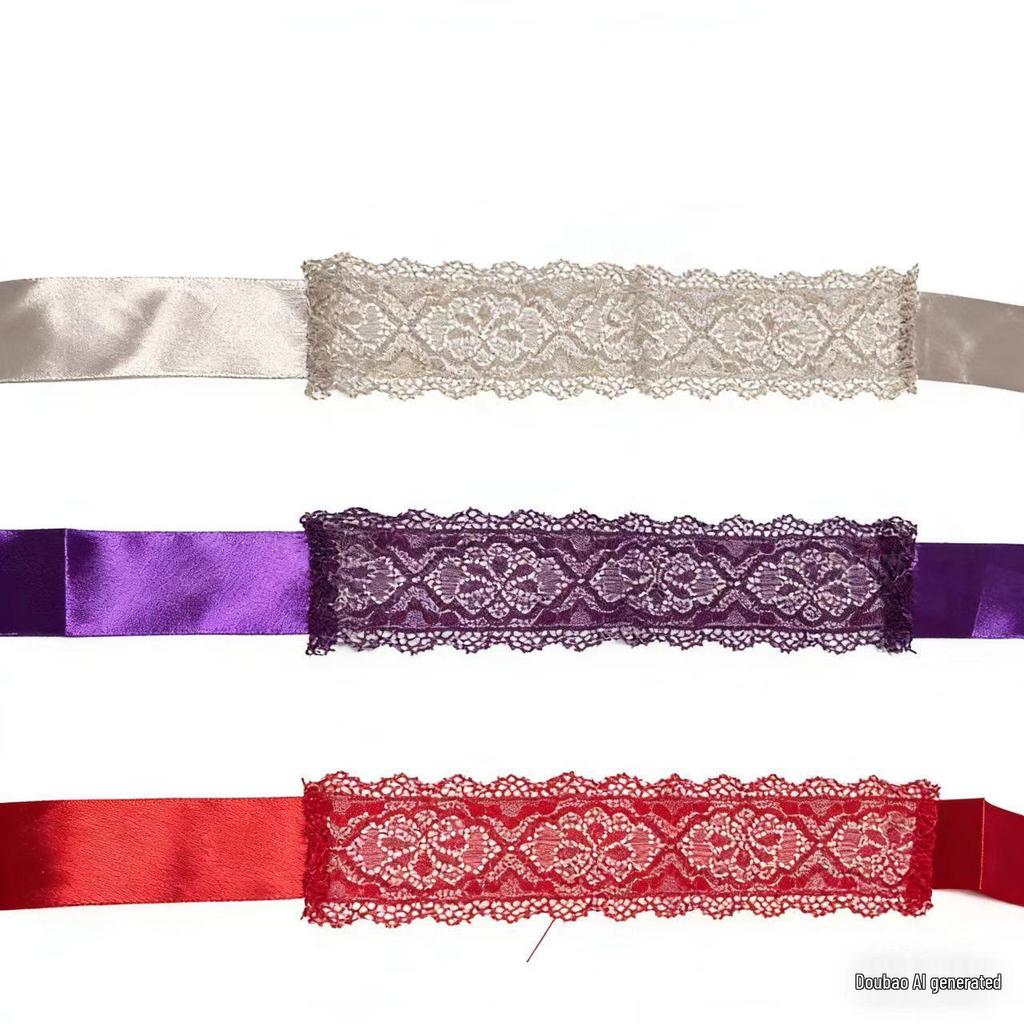 Sexy Lace Embroidered Lingerie with See-Through Eye Mask and Straps - Anime Inspired