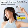 Mini Portable Handheld Fan, Adjustable Turbo Powerful Cooling Fan with LED Digital Display, 3000mAh Battery Rechargeable Personal Cooler for Women