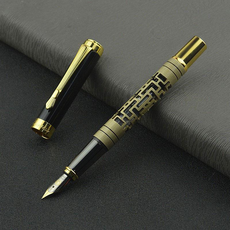 Retro Metall Füllfederhalter Nachfüllbare Tinte Elegant Geschenk zum Schreiben Schreibwaren Büro Schulbedarf
