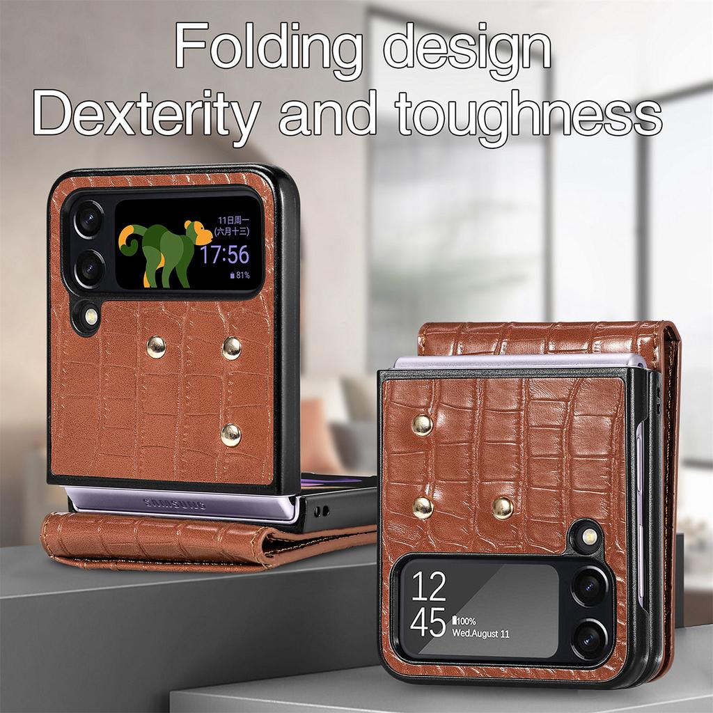 Anti -Shock Full Protection Leather Wallet Case For Samsung Galaxy Z Flip4 5g Flip 4 Zflip4 Card Holder Phone Accessories
