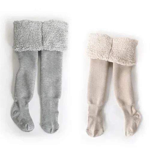 2Pairs/set Children's Tights for Girls Winter Thick Casual Cotton Toddler Baby Girl Pantyhose Snow Keep Warm Kids Tight 0-8Years
