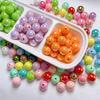 16mm10pcs new VU plated colorful shell acrylic loose beads diy mobile phone chain keychain bead material jewelry accessories
