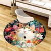 1pc Office Carpet Chair Mats Floral Cat Garden Perfect for Decorating Office Chairss, Or Bedrooms.YDT411