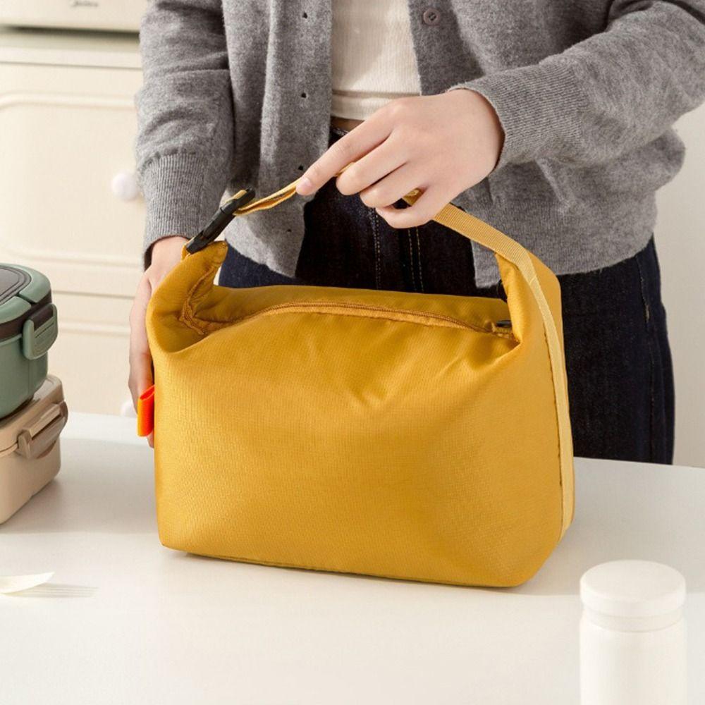 Office Worker Insulated Bag Foldable Lunch Handbag Simple Lunch Bag  Storage Pouch