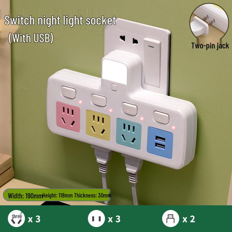 Pure Copper Multi-Function USB Power Strip with Wireless Plug Board