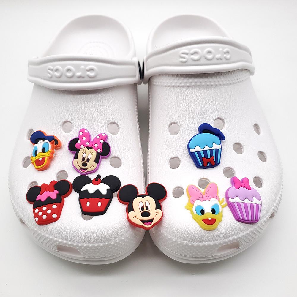 Mickey Mouse & Donald Duck Shoe Charms, PVC Hole Decorations for Beach Shoes