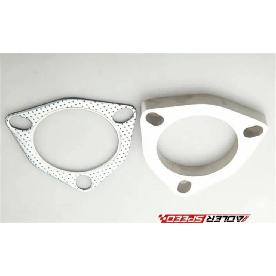 2.5 Inch 3 Bolt Stainless Steel Flange & Gasket Adapter Turbo Exhaust Downpipe