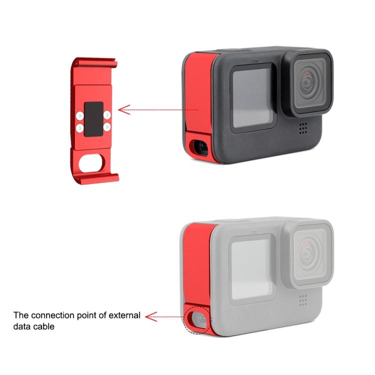 PULUZ Coperchio interfaccia laterale batteria in metallo per GoPro HERO12 Nero /11 Nero /10 Nero /9 Nero