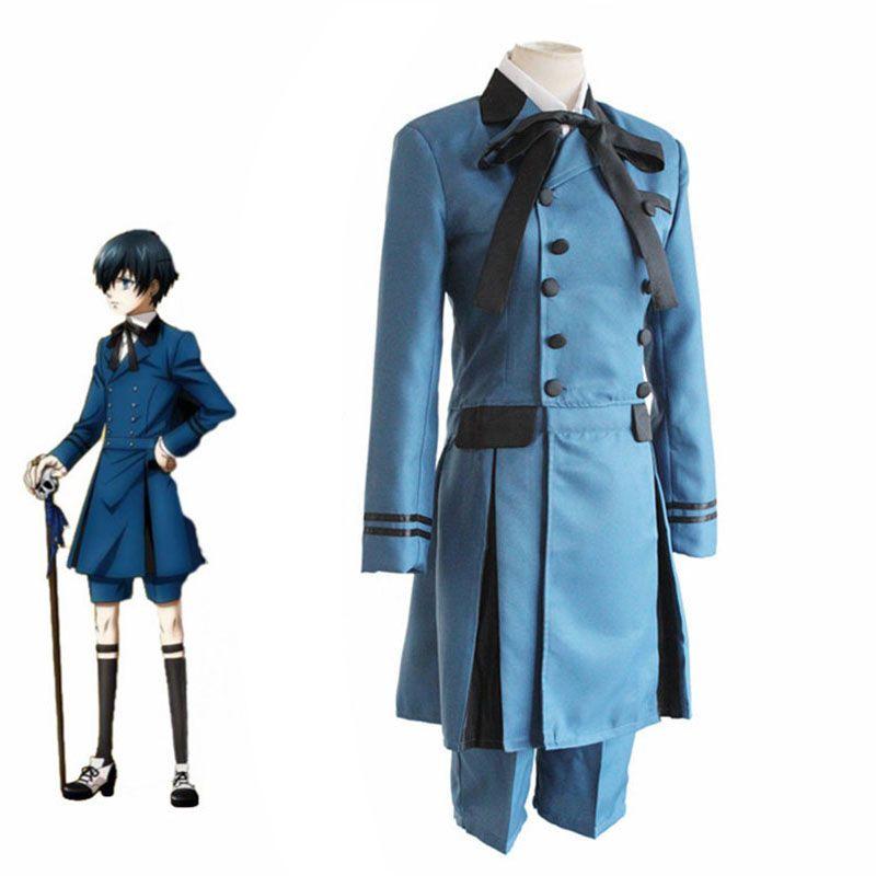 Black Butler Ciel Phantomhive Cosplay Costume Full Set Halloween Carnival Unisex