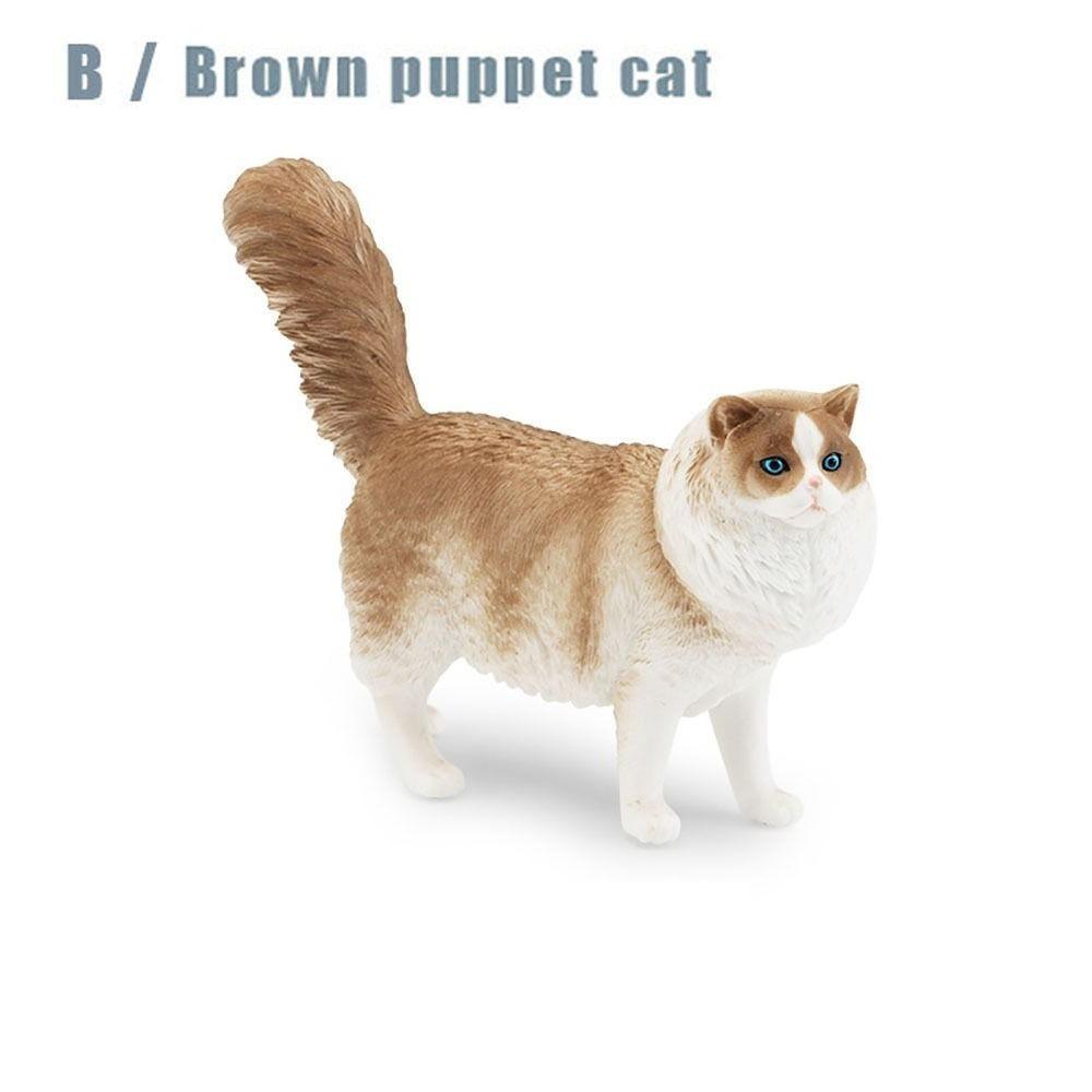 Exquisite PVC Simulation Cat Model Siamese Ragdoll Persian Cat Lifelike Realistic Pet Figurines Simulation Pet Car Decoration