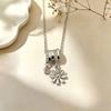 Elegant Cat Pendant Necklace: Fresh Design with Micro-Set Zircons for Women - Light Luxury & High-End Feel; Perfect Clavicle Chain Accessory.