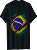 Proud Brazilian Products _ Brasil Torn Ripped Brazil Flag T-Shirt