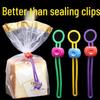 Colorful Multifunctional Kitchen Bag Sealing Clips and Twist Ties