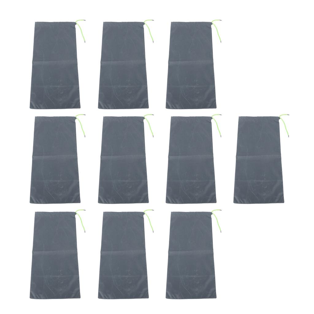 10PCS Sandless Sand Bags Drawstring Flood Water Barriers Polyester 9.8x19.7in Dam Bag for Basement