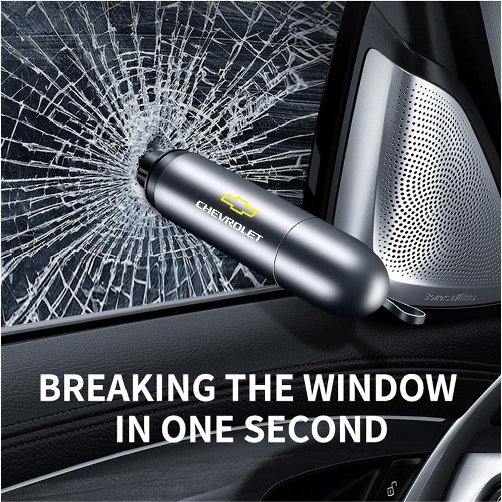2 In 1 Car Mini Safety Hammer Seat Belt Cutter Life-Saving Window Breaker For Chevrolet Cruze Spark Captiva Malibu Trax Aveo Z71
