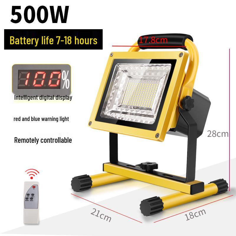 Rechargeable LED Floodlight: Strong Outdoor Emergency Light for Construction, Power Outages, Camping, Handheld Household Use