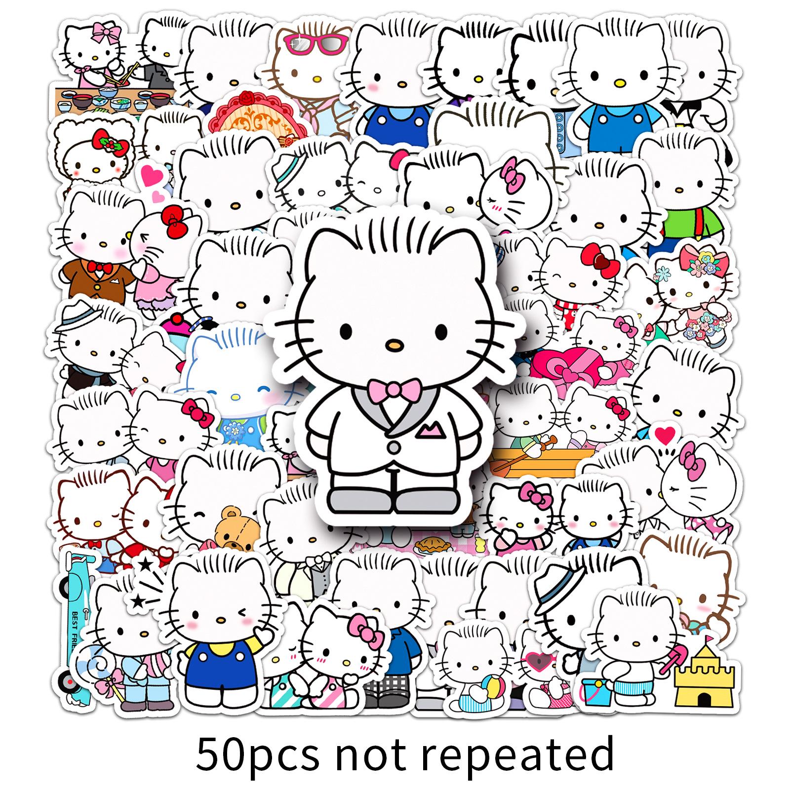 50 Daniel Sanrio Cartoon Cute Cat Waterproof Epoxy Phone Stickers