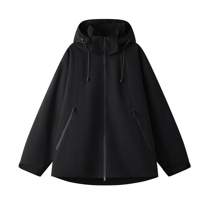 Minimalist Punching Jacket Men and Women Outdoor Windproof Waterproof Hooded Mountaineering Clothing Spring and Autumn Single Punch Jacket Jacket
